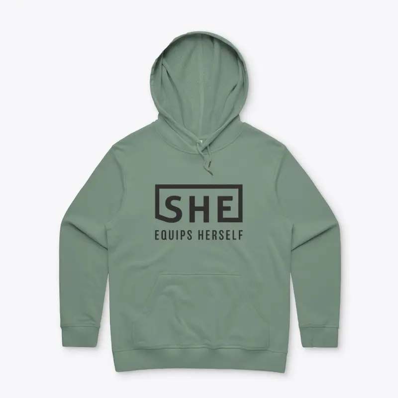 She Equips Herself womens hoodie