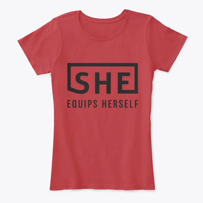 She Equips Herself womens tee